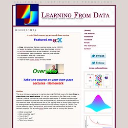 Learning From Data - Online Course (MOOC)