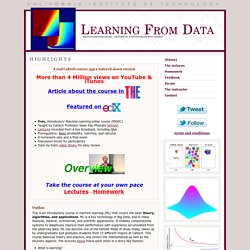 Learning From Data - Online Course (MOOC)