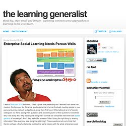 Enterprise Social Learning Needs Porous Walls