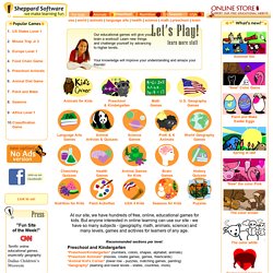 Fun web-based learning games - math, animals, geography, preschool and more