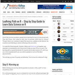 LeaRning Path on R - Step by Step Guide to Learn Data Science on R