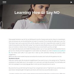 Learning How to Say NO – Cedar Design