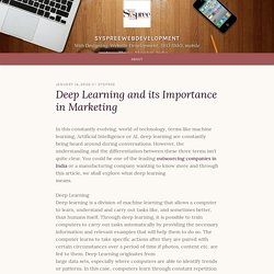 Deep Learning and its Importance in Marketing – syspreewebdevelopment