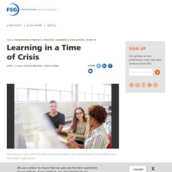 Learning in a Time of Crisis