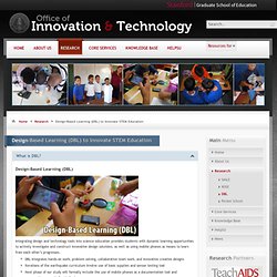 Design-Based Learning (DBL) to Innovate STEM Education