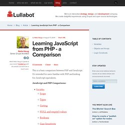 Learning JavaScript from PHP - a Comparison