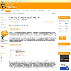 Learning jQuery using jQuery Lab