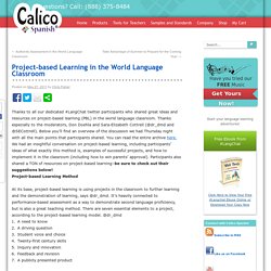 Project-based Learning in the World Language Classroom