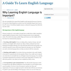 Why Learning English Language Is Important?