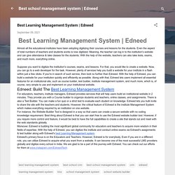 Best Learning Management System