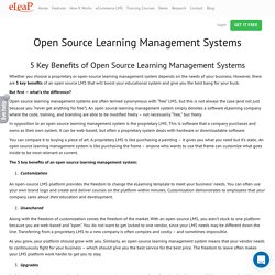 Open Source Learning Management Systems