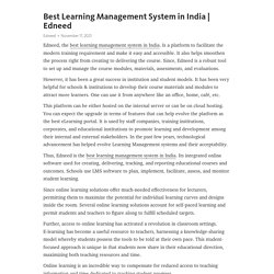 Best Learning Management System in India