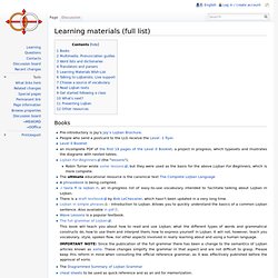 Learning materials (full list) - le uitki