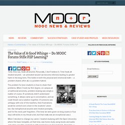 Do MOOC Forums Stifle P2P Learning?