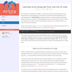 Learning much javascript from one line of code - arqex