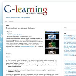 Creating picture or multimedia flashcards
