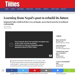 Learning from Nepal’s past to rebuild its future