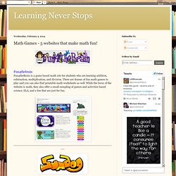 Math Games - 5 websites that make math fun!