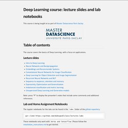 Deep Learning course: lecture slides and lab notebooks