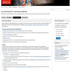 Learning objects - e-Learning kit - Guides at McGill Library