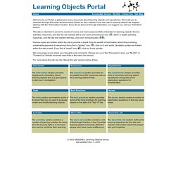 Learning Objects Portal Page