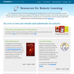 Remote Learning – OverDrive Resource Center