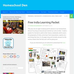 Free India Learning Packet - Homeschool Den