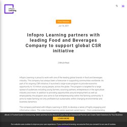 Infopro Learning partners with leading Food and Beverages Company