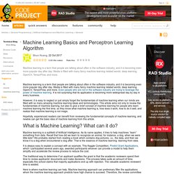 Machine Learning Basics and Perceptron Learning Algorithm
