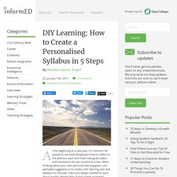 DIY Learning: How to Create a Personalised Syllabus in 5 Steps