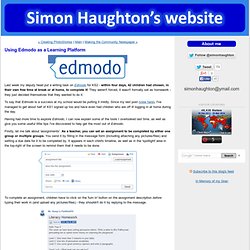 Using Edmodo as a Learning Platform - Simon Haughton's Blog