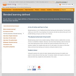The three elements of blended learning