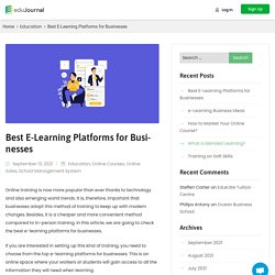 E-learning Platforms for Businesses- Best one to choose