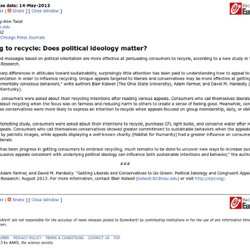 Learning to recycle: Does political ideology matter?