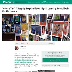 ​‘Picture This’: A Step by Step Guide on Digital Learning Portfolios in the Classroom