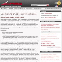 Le e-learning prend son envol en France