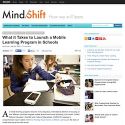 What it Takes to Launch a Mobile Learning Program in Schools