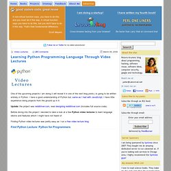 Learning Python Programming Language Through Video Lectures