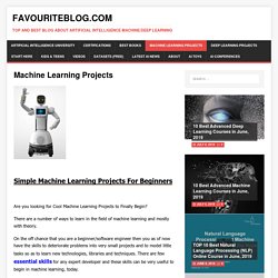 Projets d'apprentissage automatique simples pour débutants (Mise à jour 2019)