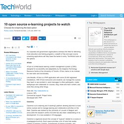 10 open source e-learning projects to watch - Collaboration - Open Source