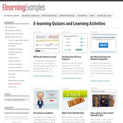 E-learning Quizzes and Learning Activities