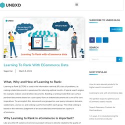 Learning to rank with eCommerce data