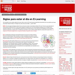 E-Learning en RED: Siglas para estar al día en E-Learning