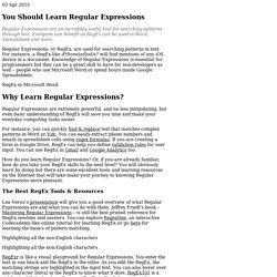 Learning Regular Expressions - The Best RegEx Tools