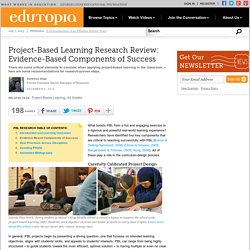 Project-Based Learning Research Review: Evidence-Based Components of Success