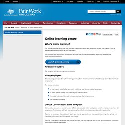 Online learning centre - Resources