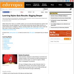Learning Styles Quiz Results: Digging Deeper