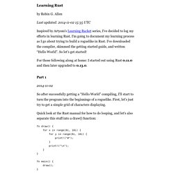 Learning Rust