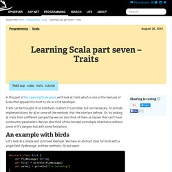 Learning Scala part seven - Traits