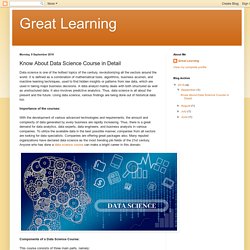 Know About Data Science Course in Detail